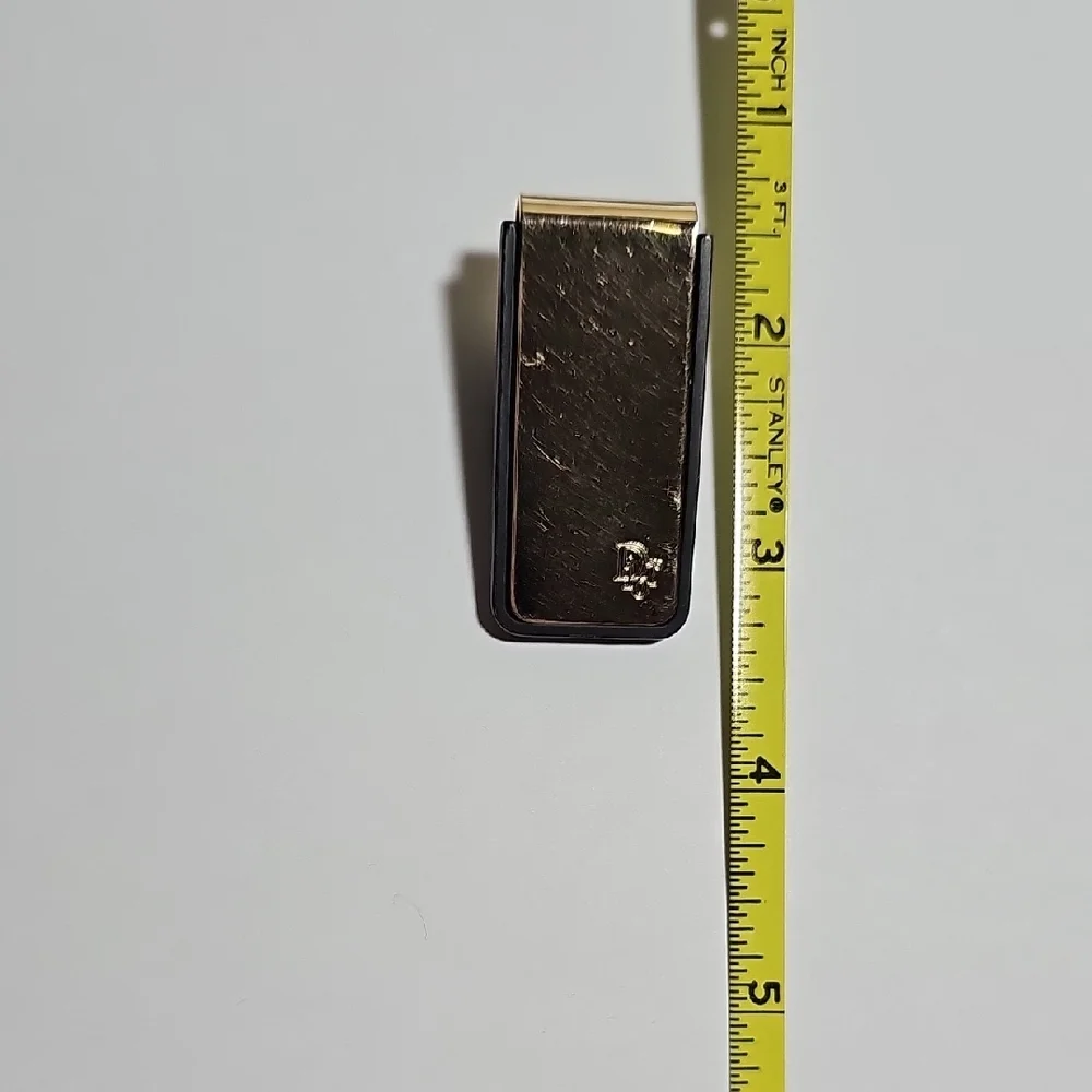 Elegant Vintage Dior Gold and Black Money Clip